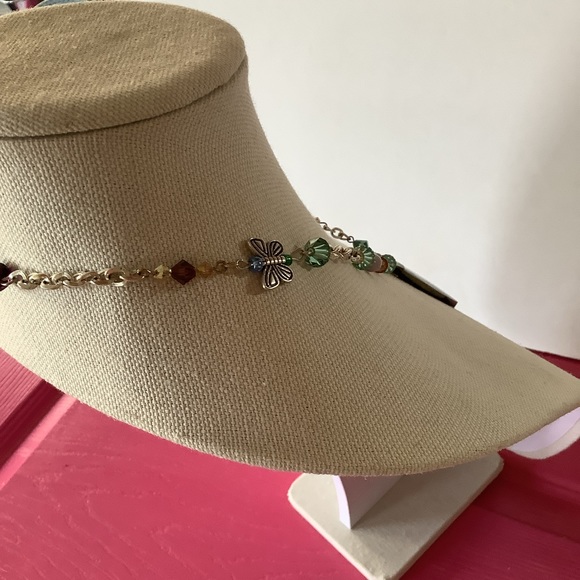 Vintage Y2K Butterfly Clip On Earrings& Handmade Gorgeous Necklace - Picture 15 of 15